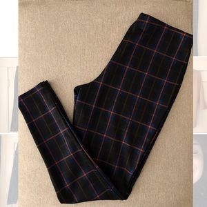 New Look leggings in blue check size 8/6